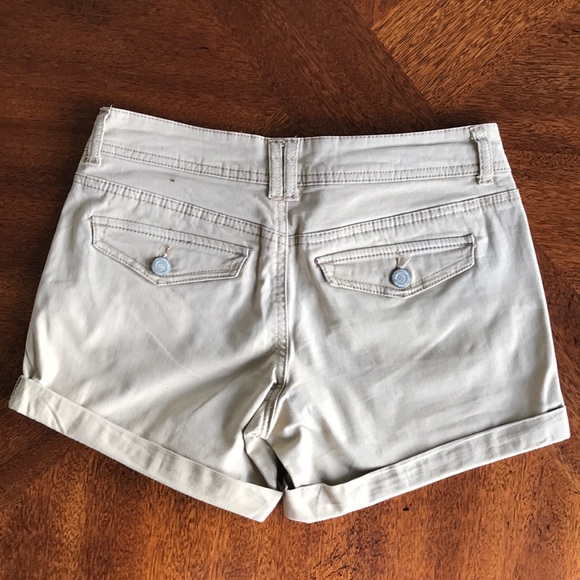 Aeropostale tan midi twill short size 0 - Picture 2 of 4